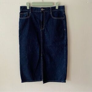 Frank & Oak Midi Demin Pencil Skirt